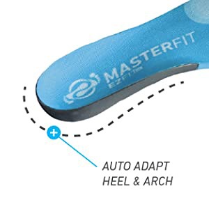 EZFIT Ski and Snowboard Insoles Auto Adapt Heel and Arch